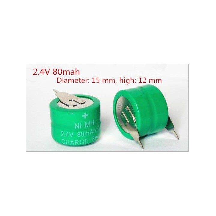 Nimh Akku 2,4 V 80 mAh für digitalen Wochenprogrammierer Ohrhörer 2 Pin zum Löten