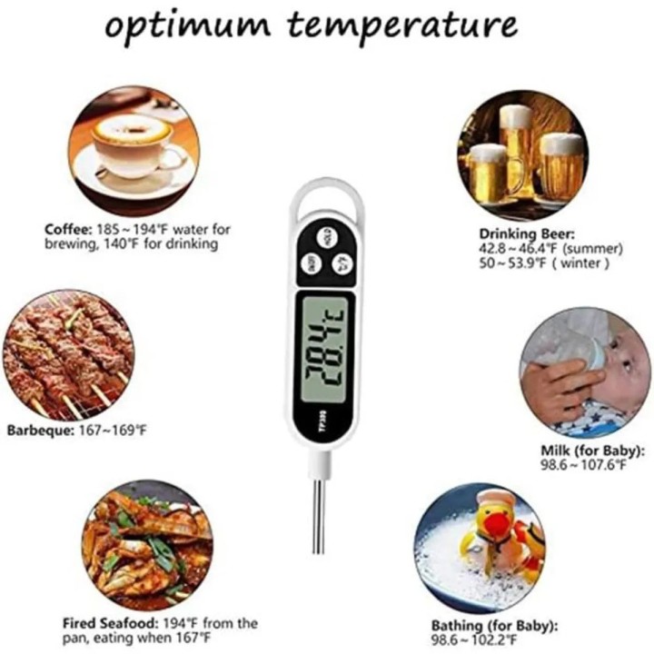 thermomètre cuisine alimentaire viande eau lait cuisson sonde BBQ four Thermocouple température