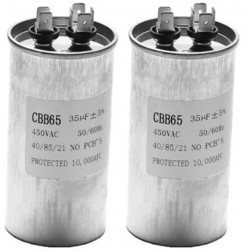 2 Condensador de arranque CBB65 35UF motor Compresor Aire acondicionado 450v refrigerador lavadora ventilador