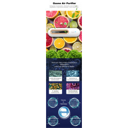Purificador de aire Generador de ozono Desodorante Nevera Conservación de olores Frutas y verduras