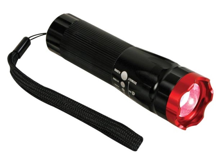 Leistungsstarke alu taschenlampe 3w cree led efl16 velleman - 1