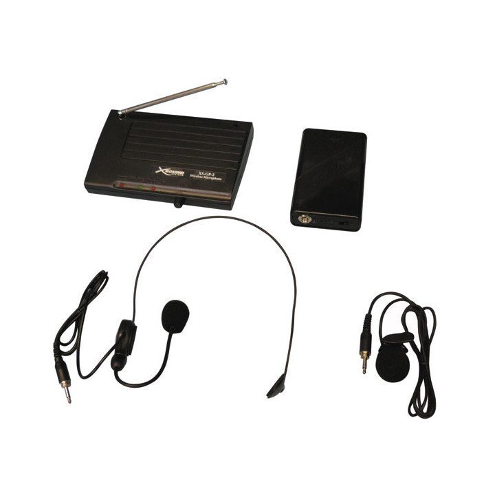 Micro hf wireless hq xsound xs-mp2 b 206.3mhz sound system sounding music karaoke somicro-xsmp2 hq xsound - 1