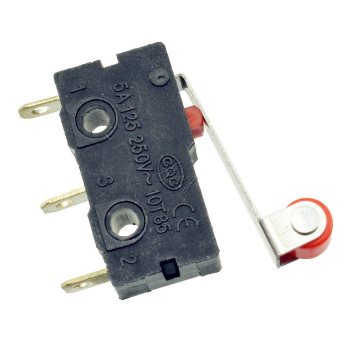 1 Pce Palanca de la palanca del rodillo Terminales de PCB Límite micro Interruptor de cierre / cierre normal