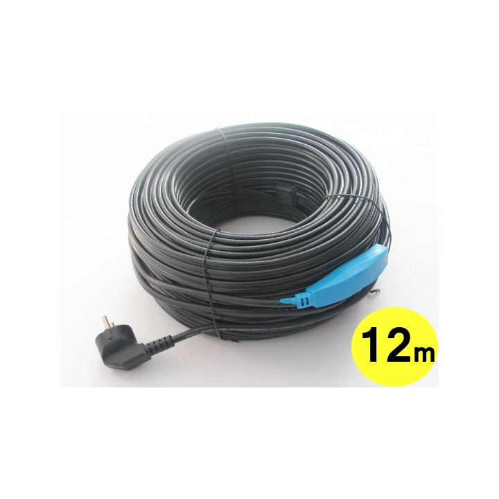 Antifreeze electric heating cable cord 12m shpt-12m pipe frost protection with water hose thermostat jr international - 1