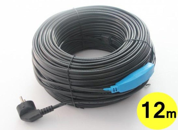 Antifreeze electric heating cable cord 12m shpt-12m pipe frost protection with water hose thermostat jr international - 1