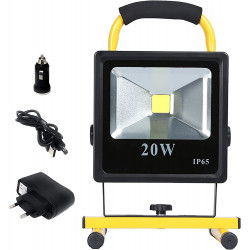 20W USB Rechargeable LED Spotlight Portable Lighting Spotlight, IP65 Waterproof 360° Rotation Lamp