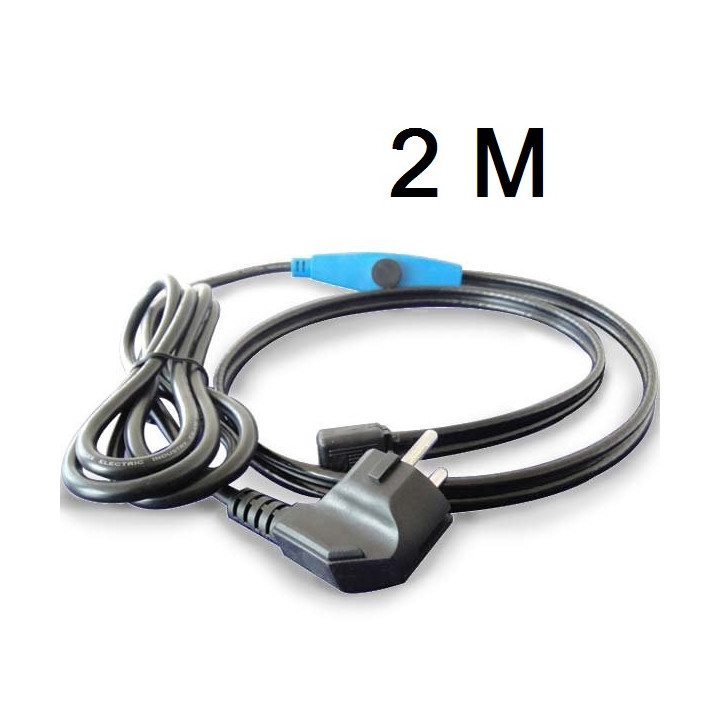 Antifreeze electric heating cable cord 2m shpt-2m pipe frost protection with water hose thermostat jr international - 1