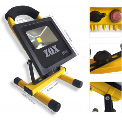 10W USB Rechargeable LED Spotlight Portable Lighting Spotlight, IP65 Waterproof 360° Rotation Lamp