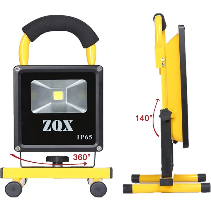 10W USB Rechargeable LED Spotlight Portable Lighting Spotlight, IP65 Waterproof 360° Rotation Lamp