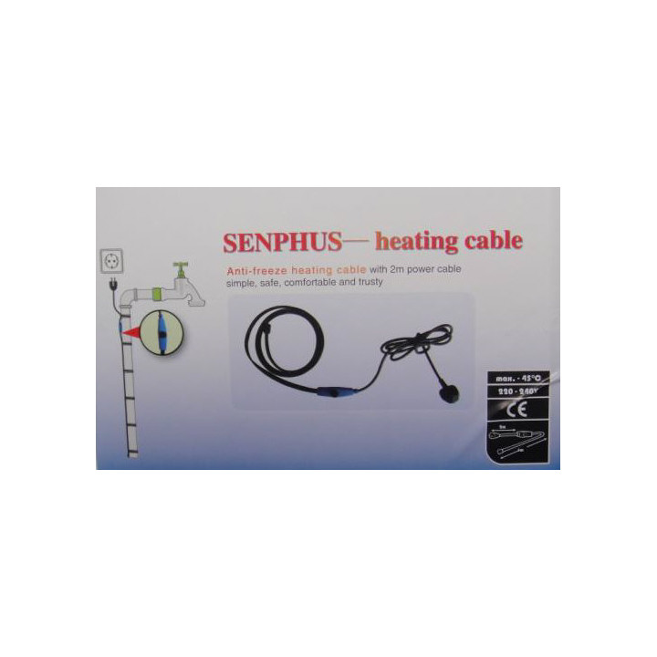 Anticongelante cable eléctrico cable de 2m shpt-2m tubo de calefacción con termostato manguera de agua jr international - 7
