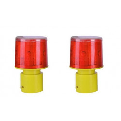 Solar Powered Traffic Warning Light Safety Signal Cone Beacon Alarm Lamp tower Hanging light Industrial Construction JS-01