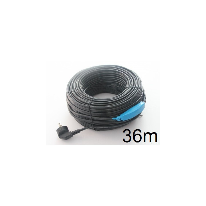 Anticongelante cable eléctrico cable de 36m shpt-36m tubo de calefacción con termostato manguera de agua jr international - 5