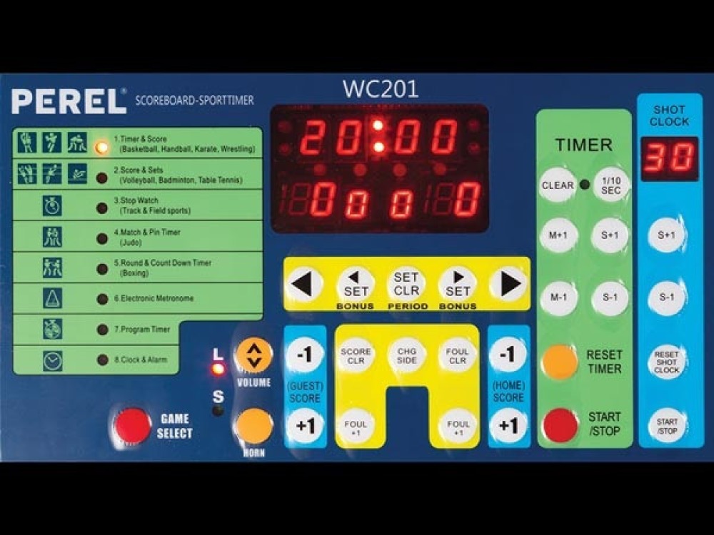 Tabellone cronometro wc201 contatore basket pallamano wrestling boxe judo karate atletica tennis badminton