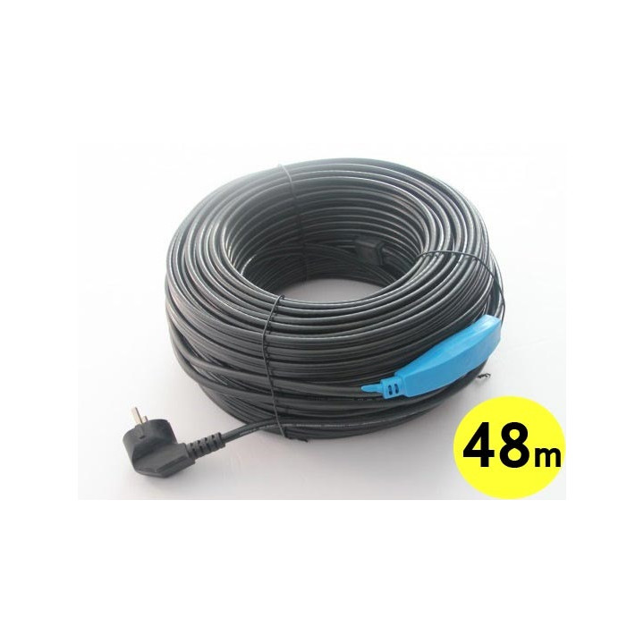 Anticongelante cable eléctrico cable de 48m shpt-48m tubo de calefacción con termostato manguera de agua jr international - 1