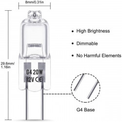 10 g4 jc type halogen lighting light bulb lamp 20w