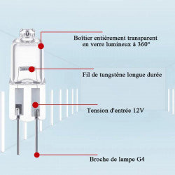 10 g4 12v 20w warmweiß halogenlicht lichtlinie 3000h jc kapsel