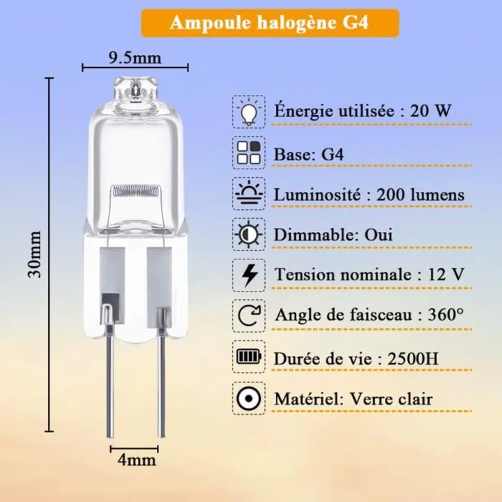 10 g4 12v 20w warmweiß halogenlicht lichtlinie 3000h jc kapsel