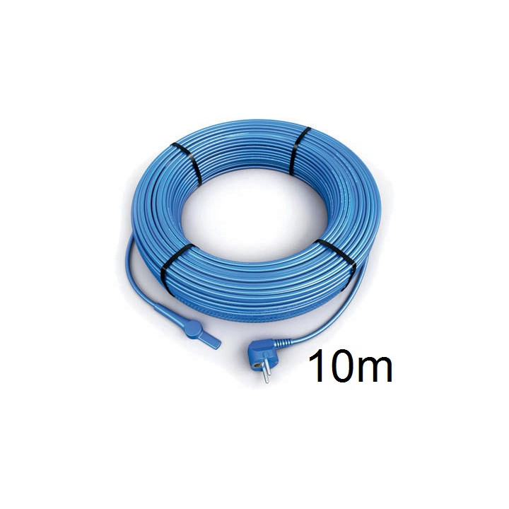10m antifreeze electric heating cable cord aquacable-10 pipe frost protection with water hose thermostat jr international - 1