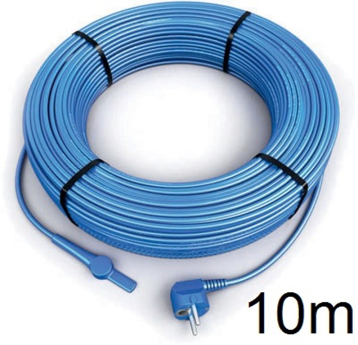 Frostschutz elektroheizung kabel 10 meter aquacable-10 rohr mit wasserschlauch thermostat jr international - 1