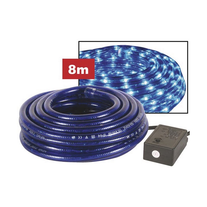 Flessibile azzurro 8m + 2 canali con tappo a tenuta stagna + scatola di comando vdlrl28b