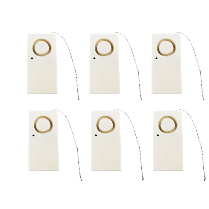 6 Wireless Water Leakage Overflow Alarm Sensor Detector 130dB Work Alone Water Alarm House Home Security Alarm jr international 