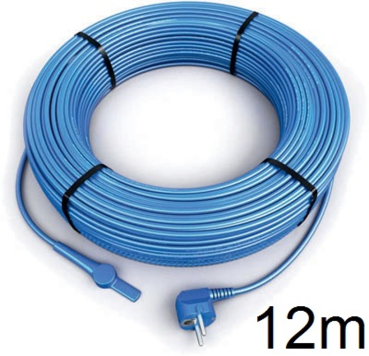 Frostschutz elektroheizung kabel 12 meter aquacable-12 rohr mit wasserschlauch thermostat jr international - 1
