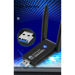 Adaptador WiFi Dongle WiFi USB 3.0 Doble banda Bluetooth Receptor Antenas 5dBi para portátil portátil