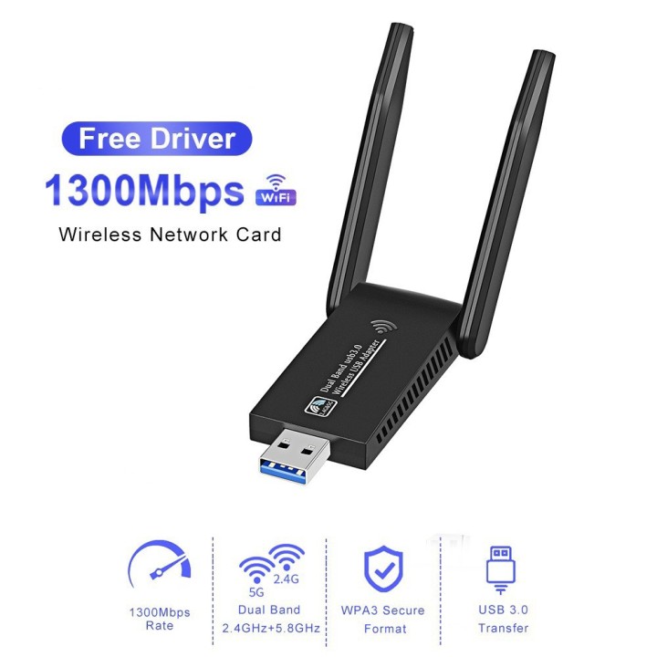 106 / 5 000 Résultats de traduction WiFi Adapter WiFi Dongle USB 3.0 Dualband Bluetooth Empfänger 5dBi Antenne Computer Laptop