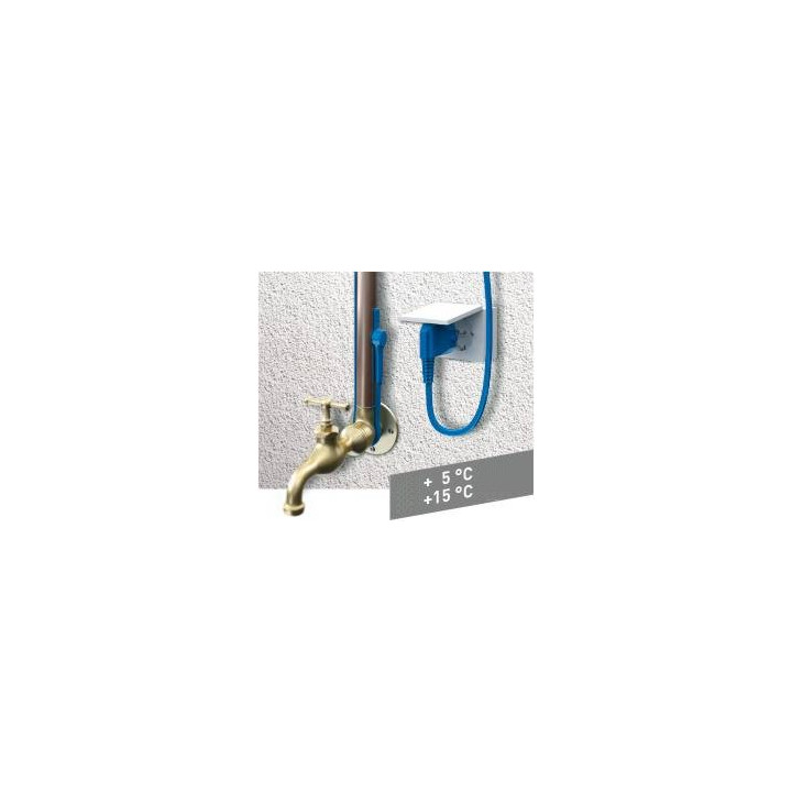 Anticongelante cable eléctrico cable 12m aquacable-12 tubo de calefacción con termostato manguera de agua jr international - 3