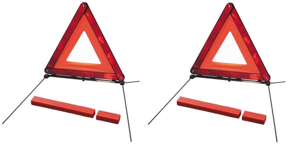 Triangolo segno attenzione parcheggio pericoloso allarme protezione incidente parcheggio pericoloso