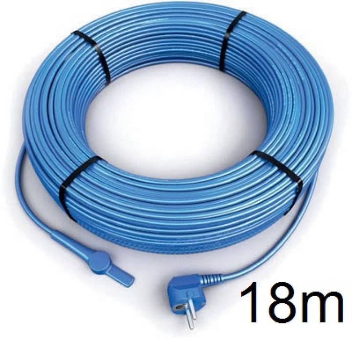 Frostschutz elektroheizung kabel 18 meter aquacable-18 rohr mit wasserschlauch thermostat jr international - 1