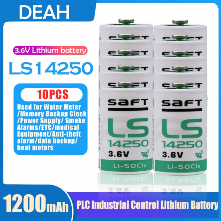 500 pile lithium 3.6v 1200mah 1/2 aa ls14250 ls 14250 lr14250 tl5101 tl4902  lct1200 sl750 tl5902