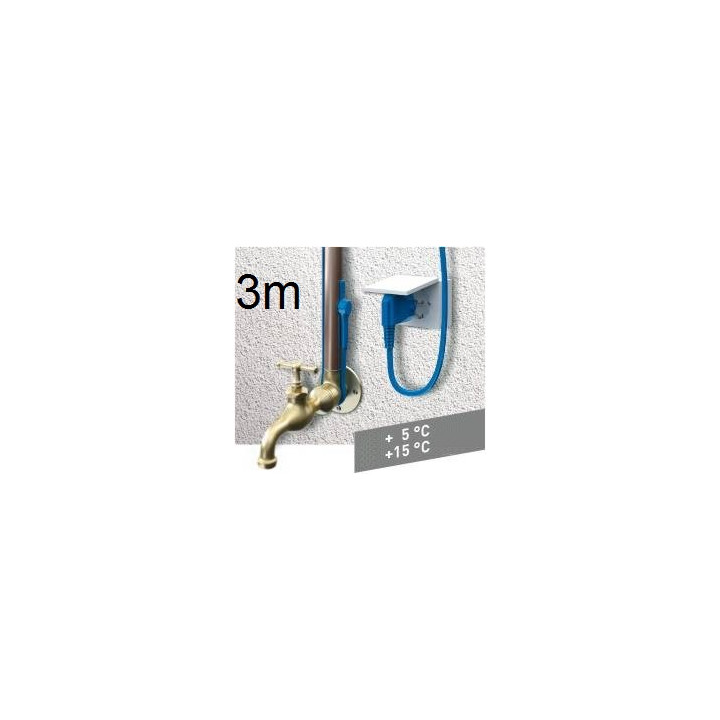 Frostschutz elektroheizung kabel 3 meter aquacable-3 rohr mit wasserschlauch thermostat jr international - 1