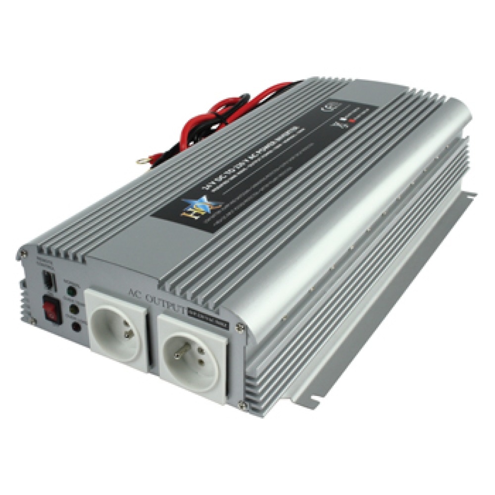Convertdor de tension 1700w 3000w crete 24v hacia 220v sinusoide modificada 24vcc salida 230vca 230v