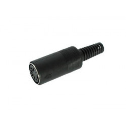 Conector din para audio 5 contactos 180° hembra