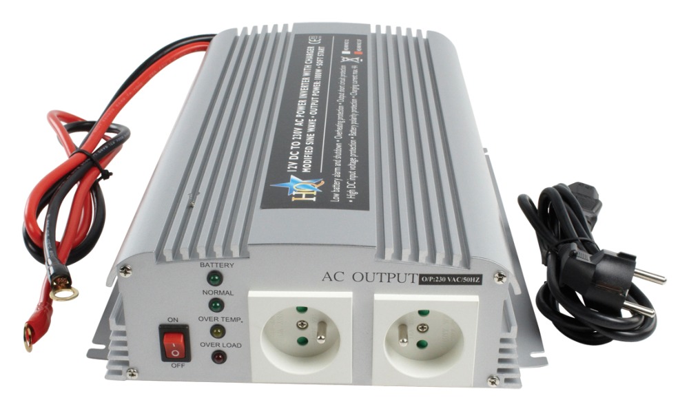1000w 12v 230v inverter transformer with integrated charger 12vdc 220v voltage changer
