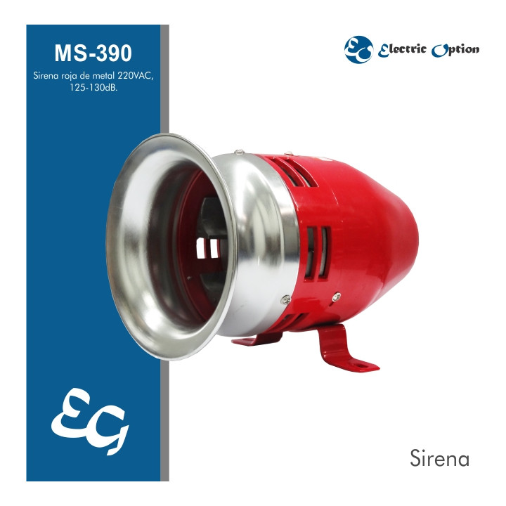 Sirena con turbina 220vca 1,8a 25w 1500m 120db merry tools hk - 1