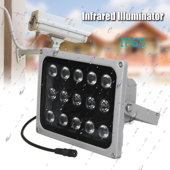 Wasserdichter Infrarotprojektor IP65 12v 15 LED Illuminator Licht Lampe Nachtsicht CCTV