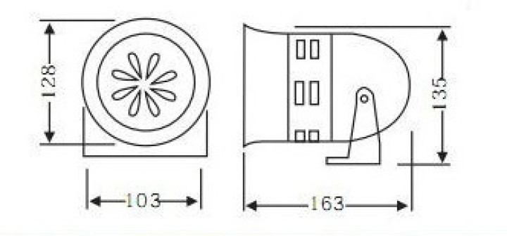 Turbinesirene 120db 220vac 1.8a 1500m elektromechanische sirene zubehor fur alarmanlage alarmsirene alarmsirenen elektromechanis