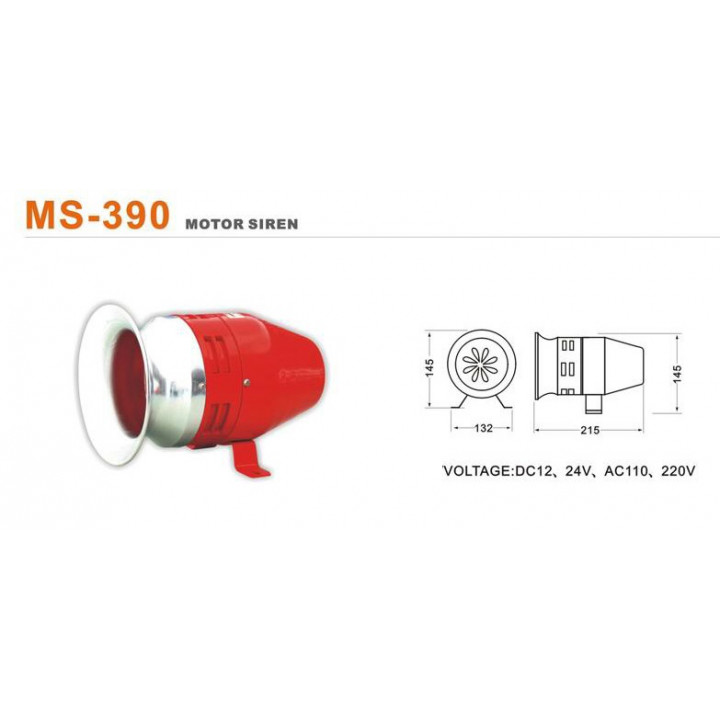 Sirena con turbina 220vca 1,8a 25w 1500m 120db merry tools hk - 8