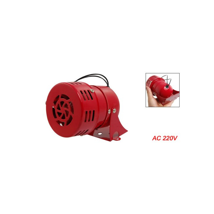 Sirena con turbina 220vca 0.35a rojo 500m 110db ms220 sistemas de alarmas interiores casas chalet tiendas jr international - 1