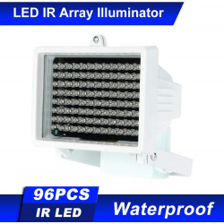 Proyector de luz infrarroja 96 LED 60m iluminador visión nocturna iluminación exterior impermeable