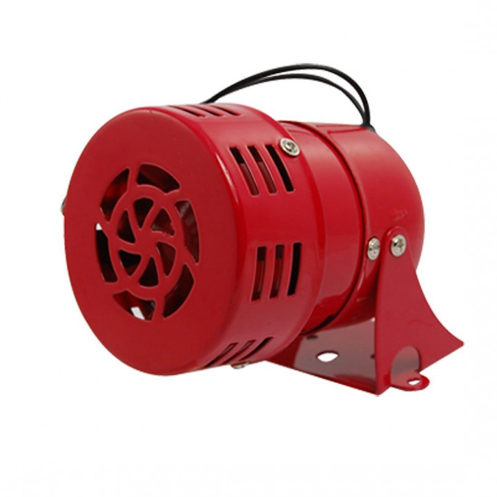 Sirena a turbina rossa 220vca 0.35a 500m 110db ms220 sistema allarme sonoro elettromeccanico jr international - 4