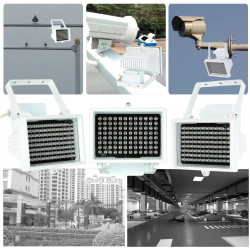 Proyector de luz infrarroja 96 LED 60m iluminador visión nocturna iluminación exterior impermeable