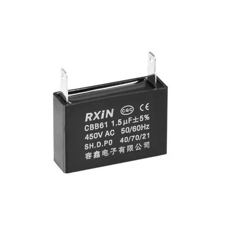 Condensateur cbb61 2 pin 1.5uf 450v 1.5mf 1.5 mf uf micro farad 50/60hz condo demarrage moteur ventilateur
