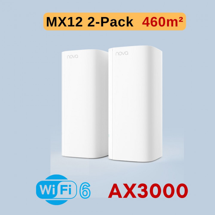 Pack de 2 routeurs wi-fi sans fil AX3000 MX12 6 2.4G 5Ghz AC2100 extension de la portée