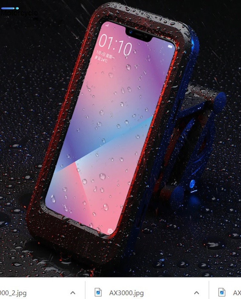 Supporto universale per telefono GPS da moto con rotazione a 360°, regolabile e impermeabile