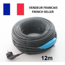 Anticongelante cable eléctrico cable de 12m shpt-12m tubo de calefacción con termostato manguera de agua