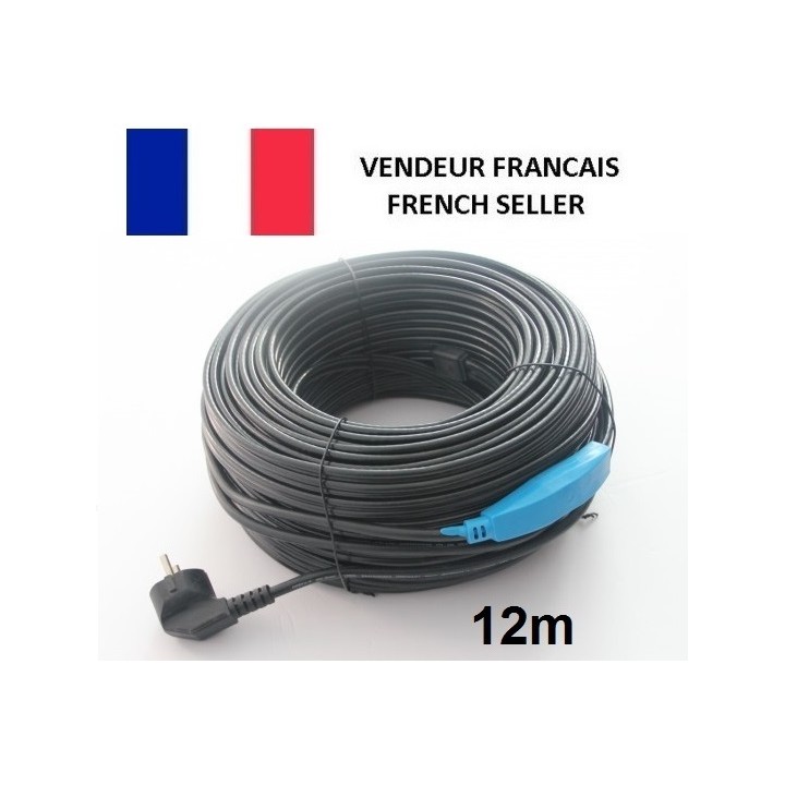 Anticongelante cable eléctrico cable de 12m shpt-12m tubo de calefacción con termostato manguera de agua