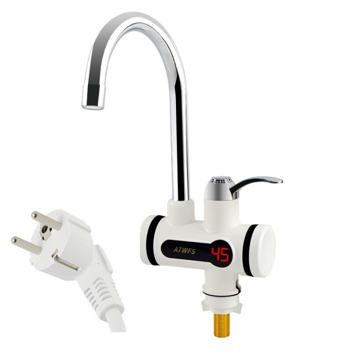 Robinet chauffe-eau électrique de cuisine instantané sans réservoir LED 50hz ac220v 30-60°c 3kw
